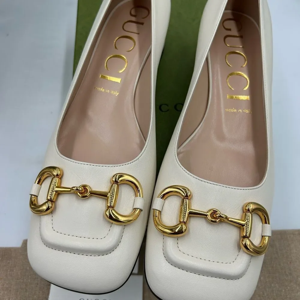 Women's Gucci horse bit leather ballet flats size 41 made in Italy